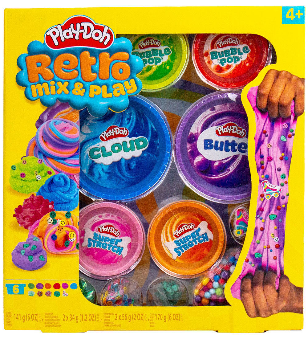 Play-Doh Slim - Retro Mix & Play - 6er-Pack - Play-Doh - One Size - Slim von Play-Doh