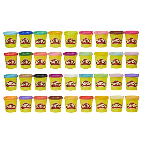 Play-Doh 36 Mega Pack, Knete für kreatives Spielen, für Kinder ab 2 Jahren 36834 Mehrfarbig 36er Pack, mehrfarbig sortiert von Hasbro Play-Doh