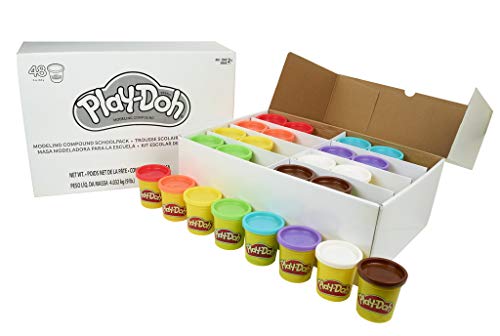 Play-Doh Super Schoolpack, 48 Dosen Knete für fantasievolles und kreatives Spielen, 8 Farben von Play-Doh