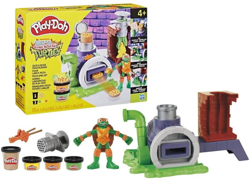 Play-Doh Teenage Mutant Ninja Turtles Spielknete Slice &  Blast Pizza Spielset von Play-Doh