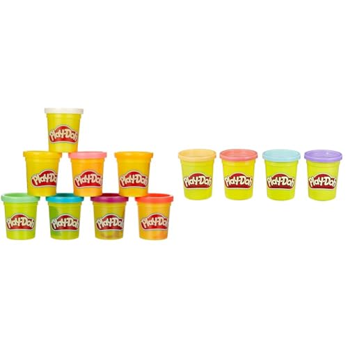 PlayDoh E5044EU4 8er Pack, Knete in Regenbogen Farben & erPack Sweet, tolle Farben für Kinder ab 2 Jahren, 112gDosen (pink, hellblau, Hellorange, lila), Knete für fantasievolles und kreatives Spielen von Play-Doh