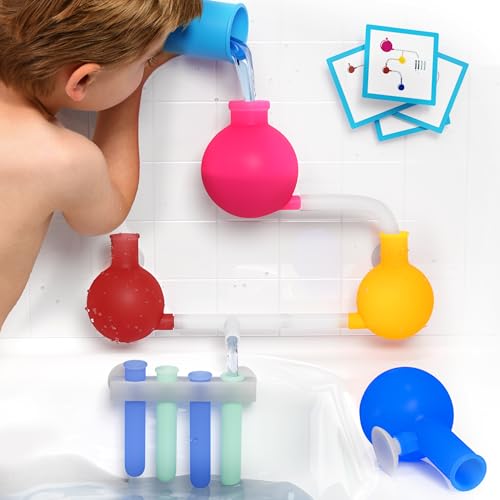 Aqualab Badespielzeug für Kinder im Alter von 4–8 Jahren – Wissenschaftsmotiv-Wand-Saugnapf, Silikon-Badespielzeug – inklusive Becher, Flaschen und Reagenzgläser Aqualab Badespielzeug für Kinder im Alter von 4–8 Jahren – Wissenschaftsmotiv-Wand-Saugnapf, Silikon-Badespielzeug – inklusive Becher, Flaschen und Reagenzgläser von Play Friends