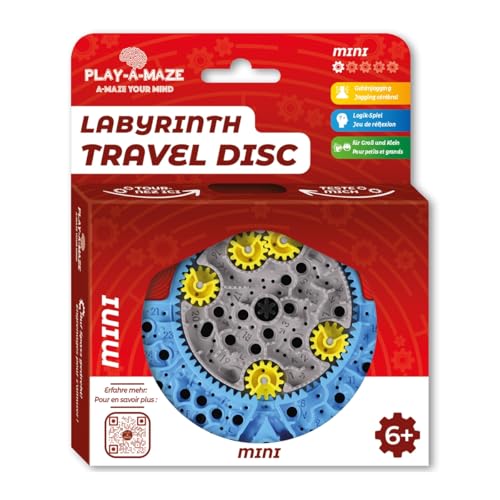 Play-a-Maze 3115276 Kugellabyrinth Puzzle Spiel, Travel Disc Mini, 3D-Geduldspiel mit Zahnrädern, ideales Reisespiel für Kinder ab 6 Jahren Play-a-Maze 3115276 Kugellabyrinth Puzzle Spiel, Travel Disc Mini, 3D-Geduldspiel mit Zahnrädern, ideales Reisespiel für Kinder ab 6 Jahren von Play-a-Maze