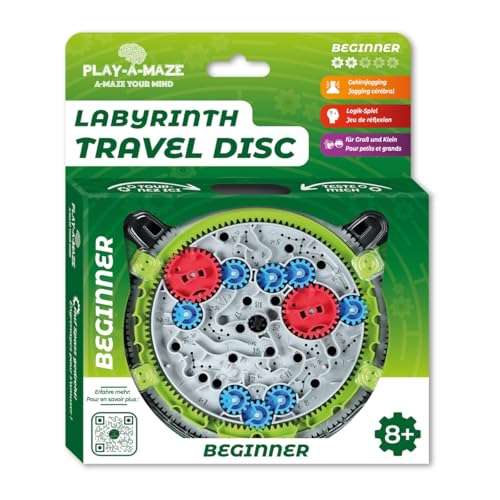Play-a-Maze 3115277 Kugellabyrinth Puzzle Spiel, Travel Disc Beginner, 3D-Geduldspiel mit Zahnrädern für Anfänger, Reisespiel für Erwaschene und Kinder ab 8 Jahren Play-a-Maze 3115277 Kugellabyrinth Puzzle Spiel, Travel Disc Beginner, 3D-Geduldspiel mit Zahnrädern für Anfänger, Reisespiel für Erwaschene und Kinder ab 8 Jahren von Play-a-Maze