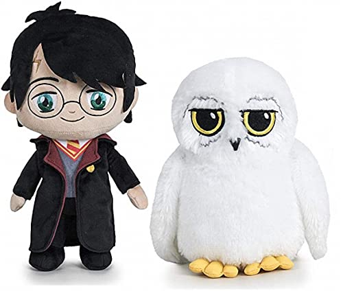 2er Pack Harry Potter: Harry Potter (20 cm) + Hedwig Eule (15 cm) von Play by Play