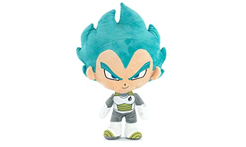 Play by Play Dragon Ball Super Protagonisten Plüschtiere, Goku, Piccolo, Vegeta, Beerus, Majin Boo - Super Soft Qualität (30-35cm, Vegeta Super Saiyajin) von Play by Play