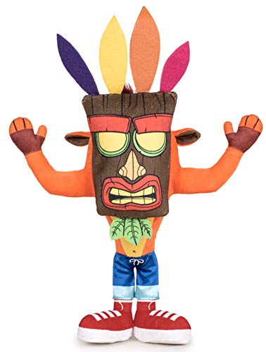 Play by Play - Crash Bandicoot Plüsch Original mit Maske von aku aku Offizielles Videospiel Activision - Orange - 32cm Play by Play - Crash Bandicoot Plüsch Original mit Maske von aku aku Offizielles Videospiel Activision - Orange - 32cm von Play by Play