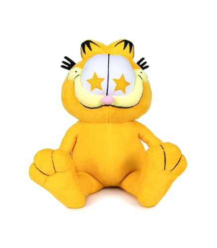 Play by Play Garfield EMOJI CUTE Plüschtier sitzende Katze aus dem Film The Garfield Movie - Höhe 20 cm (16 cm sitzend) (Stern) von Play by Play
