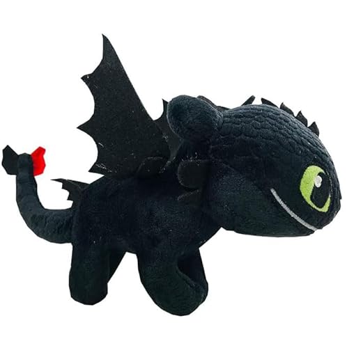 Play by Play HTTYD Dragons - Drachenzähmen leicht gemacht - Zahnloses Spielzeug Schwarz Farbe Superweich Qualität 20 cm (30 cm Schwanz enthalten) - 760017911 von Play by Play