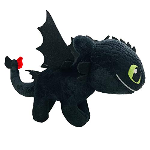 Play by Play HTTYD Dragons - Drachenzähmen leicht gemacht - Zahnloses Spielzeug Schwarz Farbe Superweich Qualität 20 cm (30 cm Schwanz enthalten) - 760017911 von Play by Play