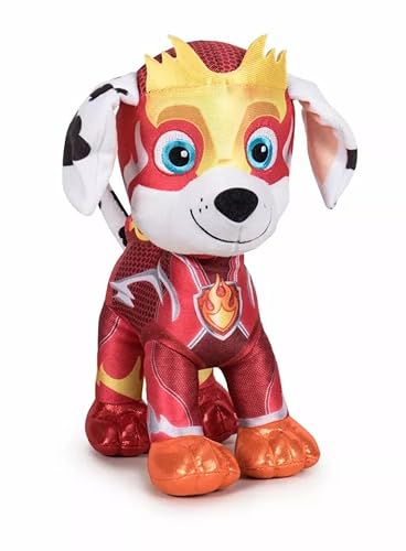 Play by Play Kuscheltier 19 cm Superwelpen Offizielles Lizenzprodukt Chase Marshall Skye Rocky Zuma Rubble Ella Tuck Pfote Mighty Hunde Welpen Plüschtier Stofftier (Marshall) von Play by Play