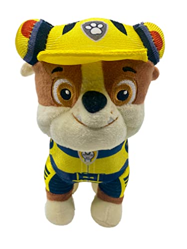 Play by Play Paw Patrol The Movie, 7 versch. Motive, 19 cm Plüsch Figuren Chase, Marshall, Liberty, Skye, Rubble, Rocky, Zuma, ORIGINAL Kuscheltier Lizenzware für Kinder - Kinofilm 2021 (Rubble) von Play by Play