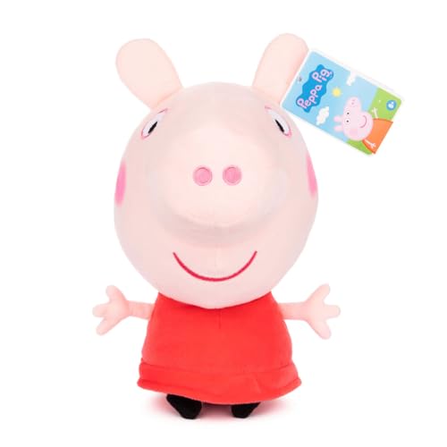 Play by Play Peppa Pig superweiche Kuscheltiere 30/35cm - Peppa mit Bär, George mit Dino, Peppa Bighead und George Bighead - 4 Edition zur Auswahl (Peppa großer Kopf) von Play by Play