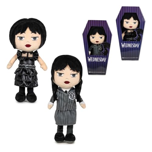 Play by Play Plüschtier Mittwoch WEDNESDAY Addams Ballkleid RaveN Dance in Box in Form eines Sargs - Höhe 32 cm von Play by Play