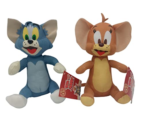 Play by Play Tom and Jerry – Packung mit 2 Plüschtieren, Katzen-Tom und Maus, Jerry, 20 cm von Play by Play