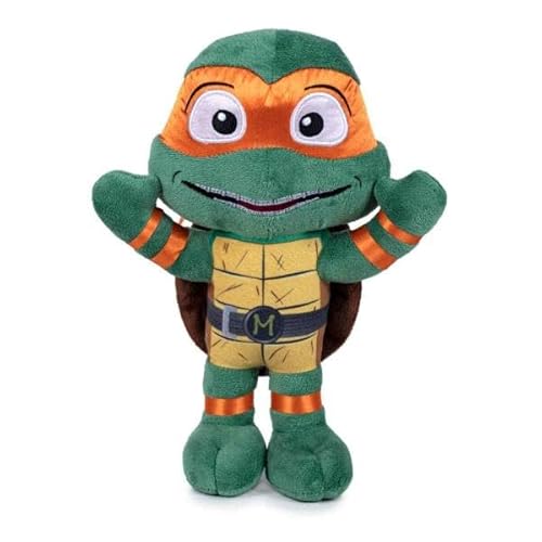 Turtles 30 cm Kuscheltier - Leonardo Donatello Raphael Michelangelo Plüschtier - Kuschelige Spielzeug Helden - Geschenk für Fans von mutigen Abenteuern - Plüschfigur für Kinder (Michelangelo (Orange)) von Play by Play