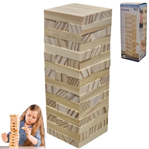 Turmspiel aus Holz, 48 Teile aus Naturholz, Brettspiele für Kinder und Erwachsene, Turm bis über 40 cm, alle Altersgruppen Turmspiel aus Holz, 48 Teile aus Naturholz, Brettspiele für Kinder und Erwachsene, Turm bis über 40 cm, alle Altersgruppen von Play me