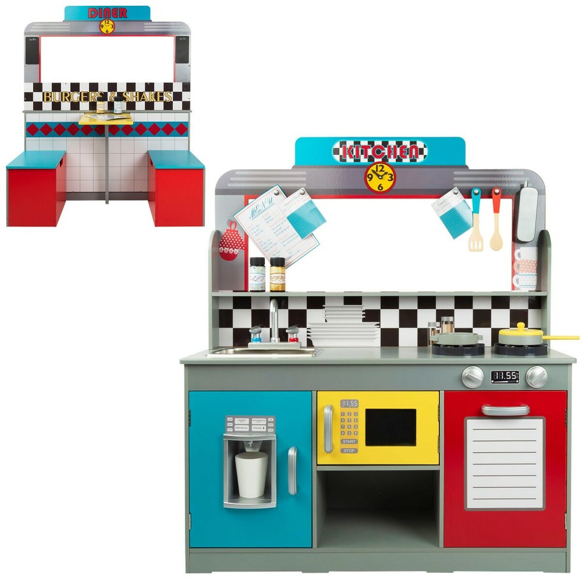 Spielküche Play & Learn Retro 90 x 104 x 58 cm Spielküche Play & Learn Retro 90 x 104 x 58 cm von Play & Learn
