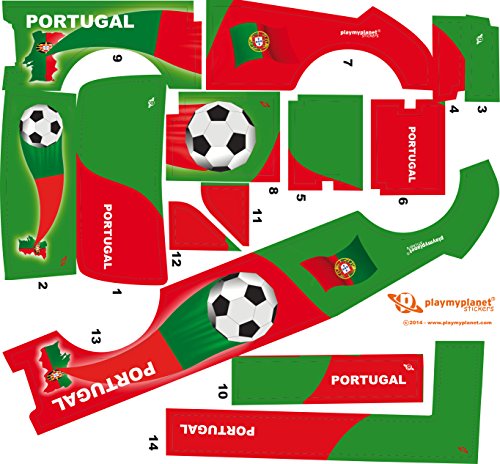 Aufkleber Playmyplanet Fußball Portugal kompatibel mit Playmobil Mini Bus 5267 von PLAY