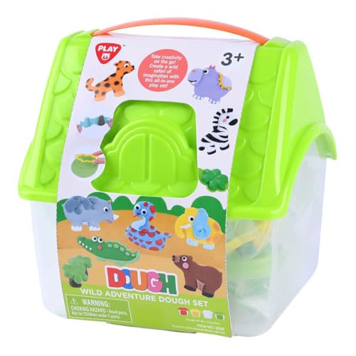 Play Knetset Wild Adventure in Aufbewahrungsbox - 4 Knetdosen Spielzeug von Play