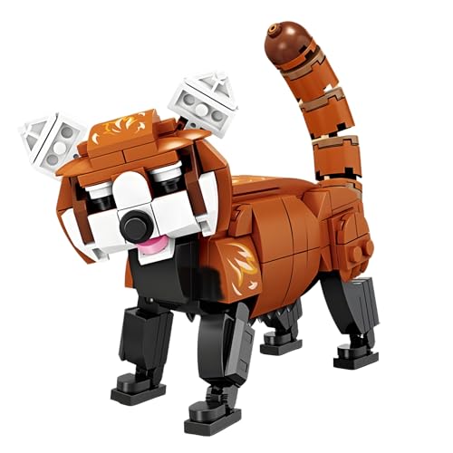 Kleiner Panda Bausteine, 199 Teile Wildtier Klemmbausteine, Tier Bausteine Bausatz, Zoo Modell Spielzeug Baustein, Partygeschenke, Dekoration, Kreative Tiergeschenke für Erwachsene und Kinder von PlayExquizen