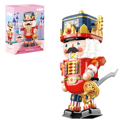 Nussknacker-Soldat-Bausteine-Bausatz, 700+ Teile Interaktive Kapsel-Spiel Party Spielzeug, Märchenprinz Bausteine Modell, Heim büro Dekoration, Geschenke für Erwachsene und Kinder Nussknacker-Soldat-Bausteine-Bausatz, 700+ Teile Interaktive Kapsel-Spiel Party Spielzeug, Märchenprinz Bausteine Modell, Heim büro Dekoration, Geschenke für Erwachsene und Kinder von PlayExquizen