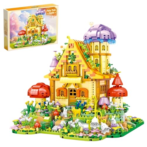 Pilzschloss Mini Bausteine Bausatz, 1800+ Teile Kreatives Pilzschloss Haus Mikro Klemmbausteine Spielzeug Modell, Büro Heim architektonische Dekoration, Geschenk für Erwachsene und Kinder Pilzschloss Mini Bausteine Bausatz, 1800+ Teile Kreatives Pilzschloss Haus Mikro Klemmbausteine Spielzeug Modell, Büro Heim architektonische Dekoration, Geschenk für Erwachsene und Kinder von PlayExquizen