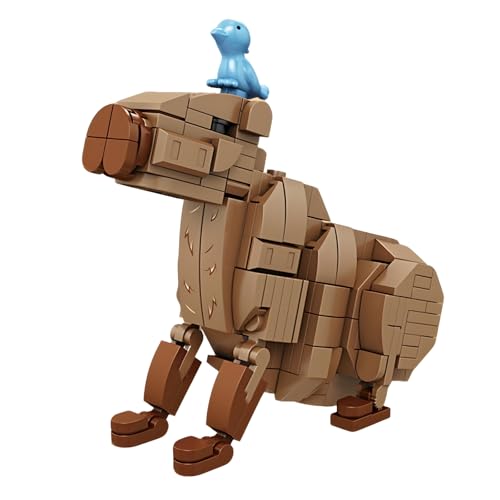 PlayExquizen Capybara Bausteine, 194 Teile Wildtier Klemmbausteine, Tier Bausteine Bausatz, Zoo Modell Spielzeug Baustein, Partygeschenke, Dekoration, Kreative Tiergeschenke für Erwachsene und Kinder von PlayExquizen