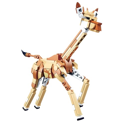 PlayExquizen Giraffe Bausteine Bausatz, 161 Teile Wildtiere Klemmbausteine, Kreative Tier Bausteine, Zoos Modell Spielzeug für Kinder, Partygeschenke, Dekoration, Geschenke für Kinder und Erwachsene von PlayExquizen