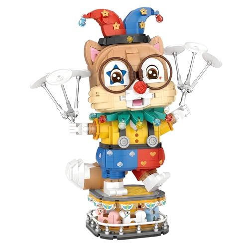 PlayExquizen Mini Clown Eichhörnchen Bausteine Spielzeug, 1671 Teile DIY Akrobatik Eichhörnchen Klemmbausteine, Tier Modell Bausatz, Büro und Hiem Dekoration, Geschenk für Erwachsene und Kinder PlayExquizen Mini Clown Eichhörnchen Bausteine Spielzeug, 1671 Teile DIY Akrobatik Eichhörnchen Klemmbausteine, Tier Modell Bausatz, Büro und Hiem Dekoration, Geschenk für Erwachsene und Kinder von PlayExquizen