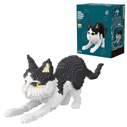 PlayExquizen Mini-Katze-Baustein-Set, 1900+ Teile 3D Niedlich Katze Tier Baustein Modell, Miniatur Tier Klemmbausteine Ziegeln, Büro Heim Dekoration, Geschenke für Erwachsene und Jugendliche PlayExquizen Mini-Katze-Baustein-Set, 1900+ Teile 3D Niedlich Katze Tier Baustein Modell, Miniatur Tier Klemmbausteine Ziegeln, Büro Heim Dekoration, Geschenke für Erwachsene und Jugendliche von PlayExquizen