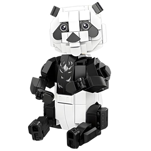 PlayExquizen Panda Bausteine, 225 Teile Wildtier Klemmbausteine, Tier Bausteine Bausatz, Zoo Modell Spielzeug Baustein, Partygeschenke, Dekoration, Kreative Tiergeschenke für Erwachsene und Kinder von PlayExquizen