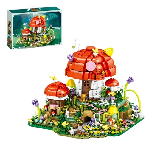 PlayExquizen Pilz Room House Mini Bausteine Bausatz, 2798 Teile Kreatives Pilz Home Baumhaus Micro Klemmbausteine, Büro Heim Ideas architektonisches Decoration, Geschenk für Erwachsene und Kinder PlayExquizen Pilz Room House Mini Bausteine Bausatz, 2798 Teile Kreatives Pilz Home Baumhaus Micro Klemmbausteine, Büro Heim Ideas architektonisches Decoration, Geschenk für Erwachsene und Kinder von PlayExquizen