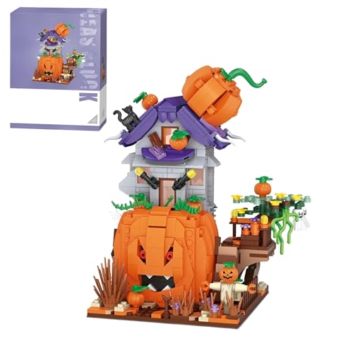 PlayExquizen Straßenbild Halloween-Kürbishaus Baustein Bausatz Modell, 762 Teile DIY Klemmbausteine, Mini Konstruktions Spielzeug, Heim büro Dekoration, Geschenke für Erwachsene und Kinder PlayExquizen Straßenbild Halloween-Kürbishaus Baustein Bausatz Modell, 762 Teile DIY Klemmbausteine, Mini Konstruktions Spielzeug, Heim büro Dekoration, Geschenke für Erwachsene und Kinder von PlayExquizen