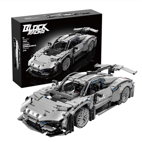 PlayExquizen Technik Rennwagen Bausteine, 1164 Teile MOC Supersportwagen Bausteine Spielzeug, 1:14 Sportwagen Bausatz Modell, Büro Heim Sammlerstück, Geschenk für Erwachsene und Kinder von PlayExquizen