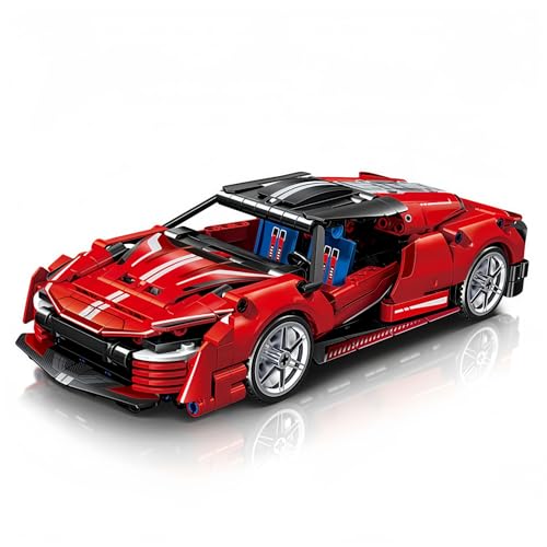 PlayExquizen Technik Sportwagen Bausatz, 464 Teile Technik Rennwagen Klemmbausteine Modell Sets, Supersportwagen Spielzeug Heimbüro Dekoration, Geschenk für Erwachsene und Kinder von PlayExquizen
