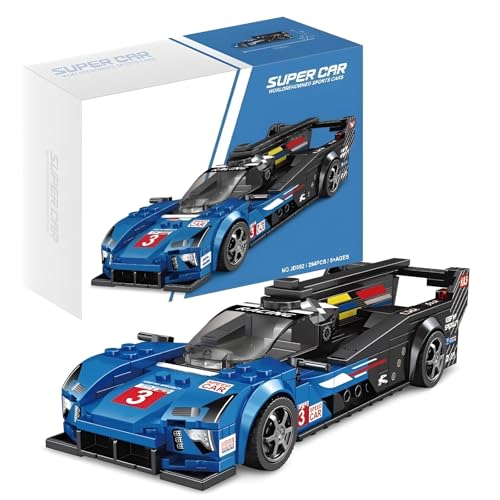PlayExquizen Technik Sportwagen Baustein Set, Rennwagen Bausätze, 294 Teile Surpe Auto Modell Klemmbausteine, Rennwagen Spielzeug, Büro Heim Dekoration, Kreative Geschenke für Erwachsene und Kinder von PlayExquizen