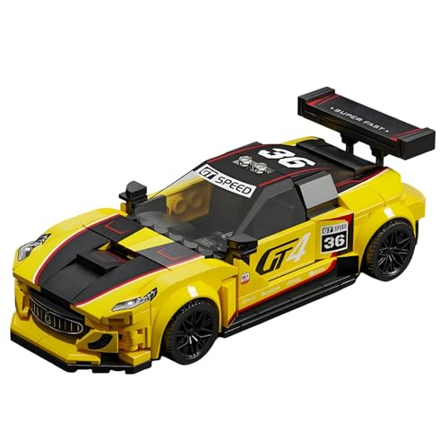 PlayExquizen Technik Sportwagen Bausteine Bausatz, GT4 Rennwagen Klemmbausteine Spielzeug, 301 Teile Supersportwagen Bausteine Sammelmodell, Geschenk für Erwachsene und Kinder von PlayExquizen