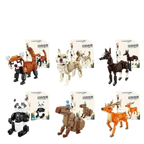 PlayExquizen Wildtiere Bausteine Bausatz, Giraffe, Füchse, Krokodile, Kängurus, Wölfe, Faultiere, Löwen, Nashörner, DIY-Bauspielzeug mit Tiere, Zoo Klemmbausteine, Geschenke für Kinder und Erwachsene PlayExquizen Wildtiere Bausteine Bausatz, Giraffe, Füchse, Krokodile, Kängurus, Wölfe, Faultiere, Löwen, Nashörner, DIY-Bauspielzeug mit Tiere, Zoo Klemmbausteine, Geschenke für Kinder und Erwachsene von PlayExquizen