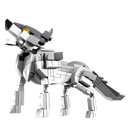 PlayExquizen Wolf Bausteine Bausatz, 159 Teile Wildtiere Klemmbausteine, Kreative Tier Bausteine, Zoos Modell Spielzeug für Kinder, Partygeschenke, Dekoration, Geschenke für Kinder und Erwachsene von PlayExquizen