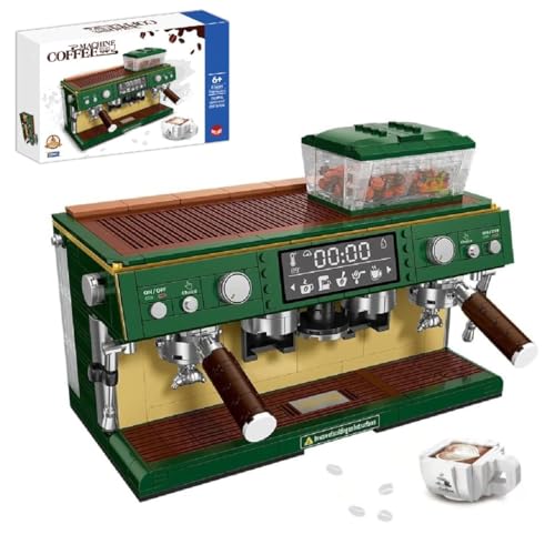 Technik Kaffeemaschine Bausteine Set, 928 Teile Kreativer Doppelkopf Kaffeemaschine Modellbausatz, Simulation Klassisch Kaffeemaschine Bausteine Spielzeug, Geschenke für Erwachsene und Kinder Technik Kaffeemaschine Bausteine Set, 928 Teile Kreativer Doppelkopf Kaffeemaschine Modellbausatz, Simulation Klassisch Kaffeemaschine Bausteine Spielzeug, Geschenke für Erwachsene und Kinder von PlayExquizen