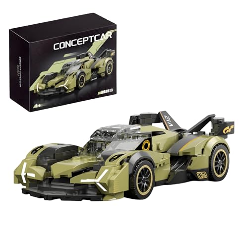Technik Sportwagen Baustein Bausatz, Rennwagen Baustein, 262 Teile Surpe Auto Modell Klemmbausteine, Rennwagen Spielzeug, Büro Heim Dekoration, Kreative Geschenke für Erwachsene und Kinder von PlayExquizen