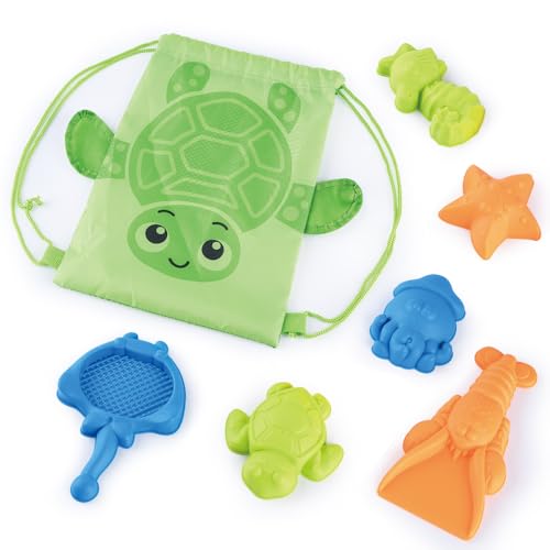 PlayGo Sandspielzeug mit Tasche, Strandspielzeug Set für Kinder/Beach Toys, Seaside Toys with Bag (Rosa) von PlayGo