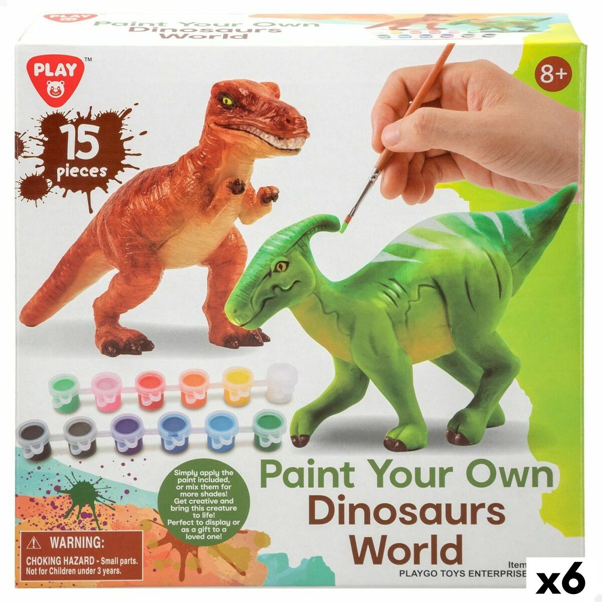 Set 2 Dinosaurier PlayGo 15 Stücke 6 Stück 14,5 x 9,5 x 5 cm Dinosaurier Zum Malen Set 2 Dinosaurier PlayGo 15 Stücke 6 Stück 14,5 x 9,5 x 5 cm Dinosaurier Zum Malen von PlayGo