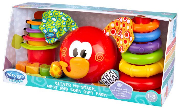 PlayGro Clever Me Stack Sort And Nest Stapelspielzeug von PlayGro