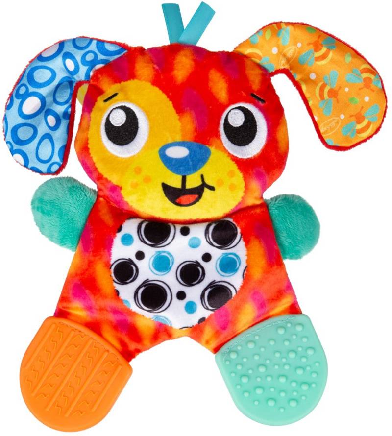 PlayGro Crinkle Blankie Penny Puppy Aktivitätsspielzeug, Babyspielzeug von PlayGro