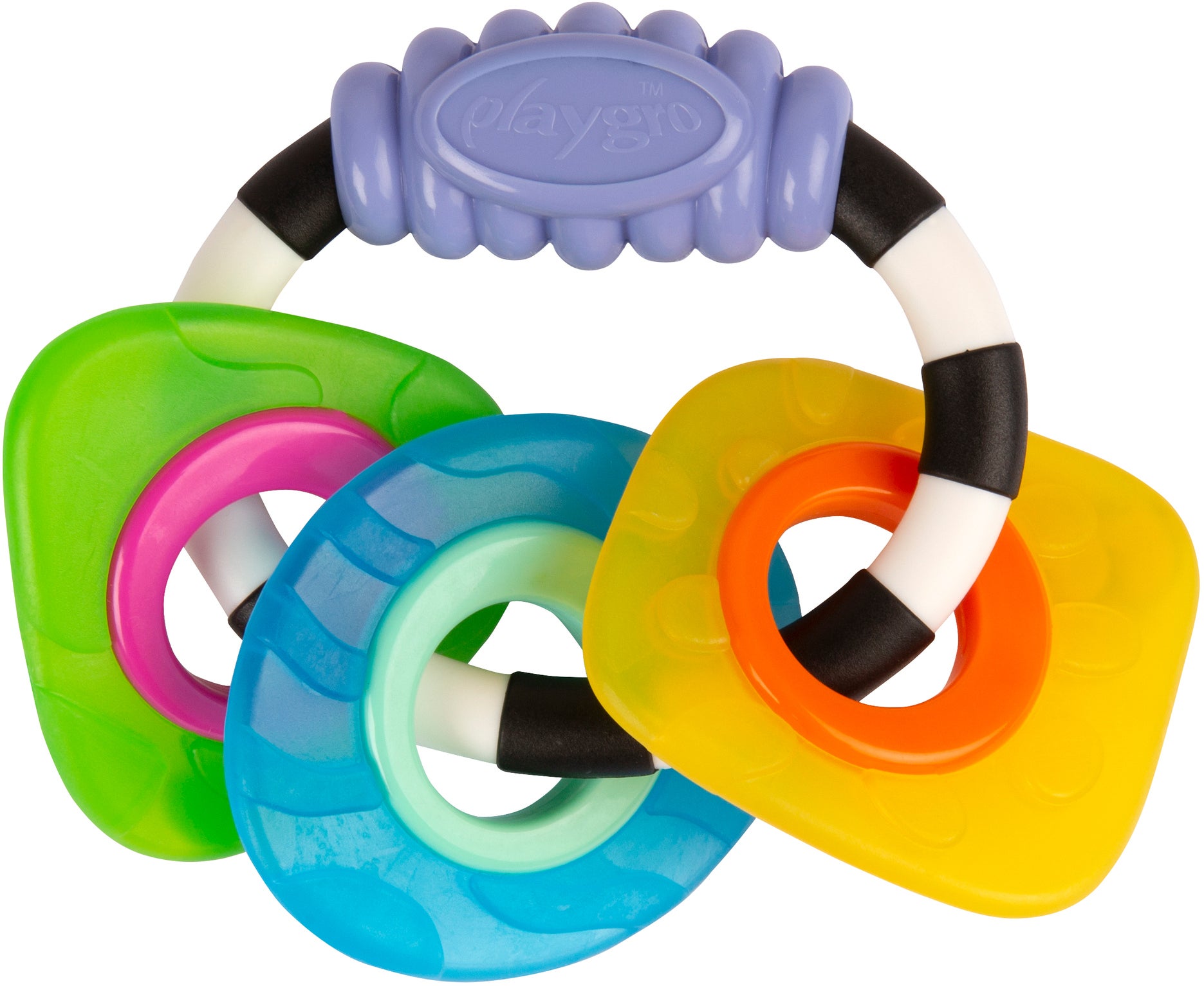 PlayGro Textured Teething Rattle Beißringe, Beißspielzeug von PlayGro