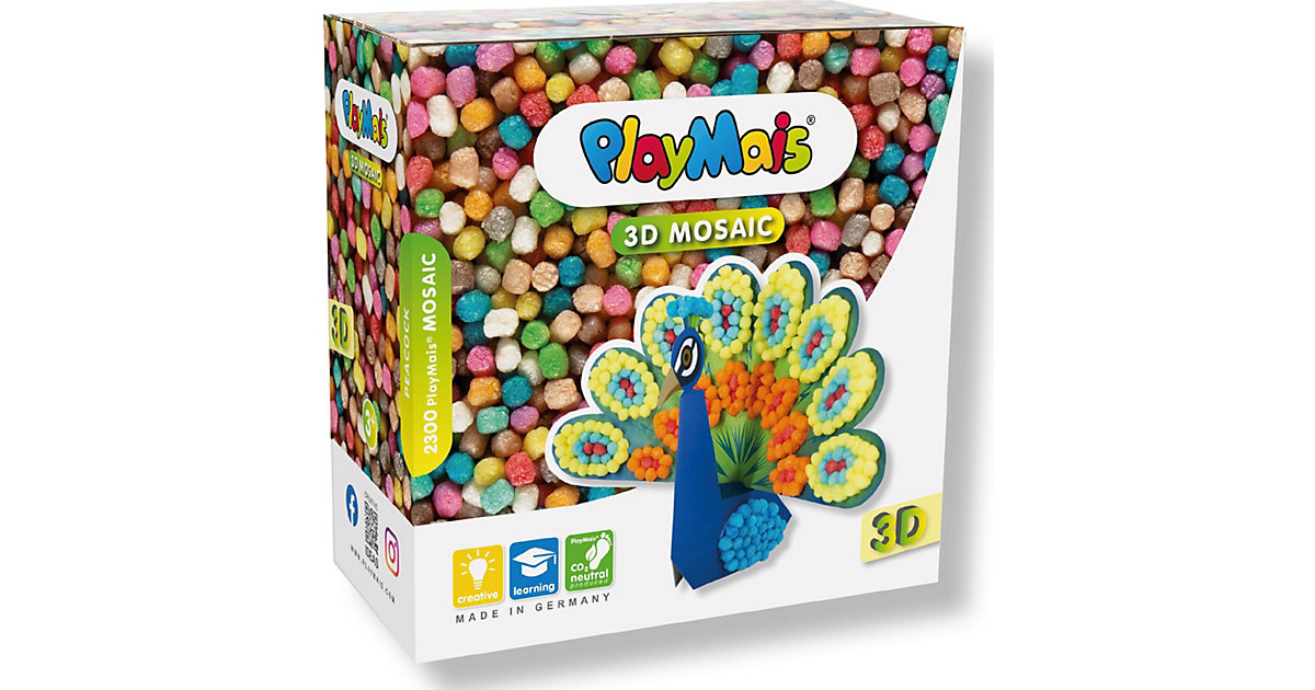 ® MOSAIC 3D PEACOCK blau/gelb von PlayMais