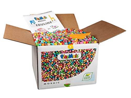 Playmais Eduline Mosaic | 12000 Teile | Bastelset | natürliches Spielzeug | inkl. 6 Schwämmchen, Anleitungsbuch | vegan, verantwortungsvoll & sicher für Kinder & Umwelt | ab 3 Jahren von Playmais