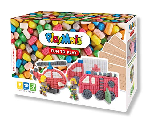 PlayMais FUN TO PLAY Firetruck Bastelset für Kinder ab 3 Jahren I Motorik-Spielzeug mit mehr als 500 Stück, 4 Vorlagen & Anleitung I Natürliches Spielzeug I Fördert Kreativität & Feinmotorik PlayMais FUN TO PLAY Firetruck Bastelset für Kinder ab 3 Jahren I Motorik-Spielzeug mit mehr als 500 Stück, 4 Vorlagen & Anleitung I Natürliches Spielzeug I Fördert Kreativität & Feinmotorik von PlayMais